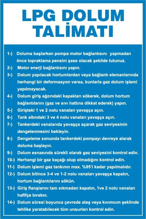 LPG DOLUM TALİMATI