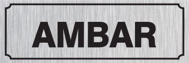 AMBAR 12 X 30 cm - Gümüş Metal 0,5 mm
