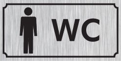 WC 12 X 30 cm - Gümüş Metal 0,5 mm