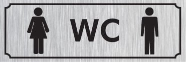 WC 12 X 30 cm - Gümüş Metal 0,5 mm