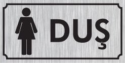 DUŞ 12 X 30 cm - Gümüş Metal 0,5 mm