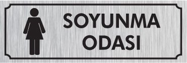 SOYUNMA ODASI 12 X 30 cm - Gümüş Metal 0,5 mm