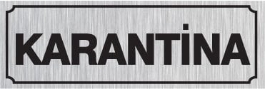 KARANTİNA 8 X 20 cm - Gümüş Metal 0,5 mm