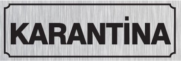 KARANTİNA 8 X 20 cm - Gümüş Metal 0,5 mm