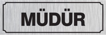 MÜDÜR 8 X 20 cm - Gümüş Metal 0,5 mm