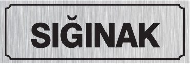 SIĞINAK 8 X 20 cm - Gümüş Metal 0,5 mm