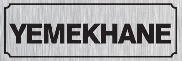 YEMEKHANE 12 X 30 cm - Gümüş Metal 0,5 mm