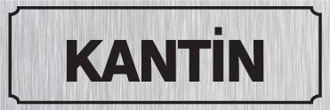 KANTİN 15 X 44 cm - Gümüş Metal 0,5 mm