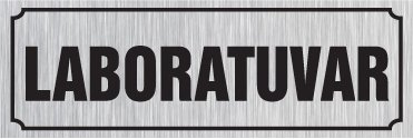 LABORATUVAR 15 X 44 cm - Gümüş Metal 0,5 mm