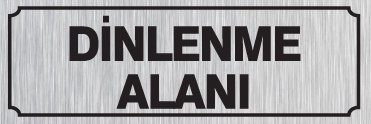 DİNLENME ALANI 12 X 30 cm - Gümüş Metal 0,5 mm