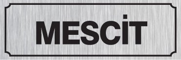 MESCİT 12 X 30 cm - Gümüş Metal 0,5 mm