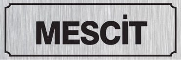 MESCİT 15 X 44 cm - Gümüş Metal 0,5 mm