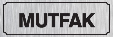 MUTFAK 12 X 30 cm - Gümüş Metal 0,5 mm