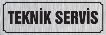 TEKNİK SERVİS 12 X 30 cm - Gümüş Metal 0,5 mm