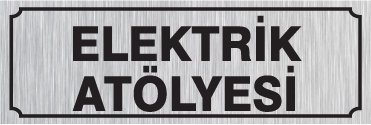 ELEKTRİK ATÖLYESİ 12 X 30 cm - Gümüş Metal 0,5 mm