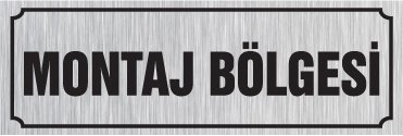 MONTAJ BÖLGESİ 8 X 20 cm - Gümüş Metal 0,5 mm