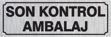 SON KONTROL AMBALAJ 15 X 44 cm - Gümüş Metal 0,5 mm